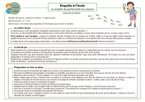 Aperçu - Jeux - 🕵️♀️ Enquête à l'école - Thème déchets – Version 3-6 ans - Page 1