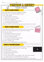 Vorschau - Arbeitsblätter - Writing a review | Aufgaben| Checkliste | movie review | book review - Seite 1