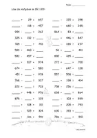 Vorschau - Arbeitsblätter - Addition und Subtraktion ZR 1000 Ostern - Deckblatt