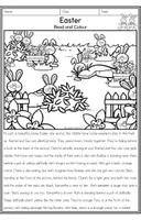 Vista previa - Hojas de trabajo - Easter - Read & Colour - página 3
