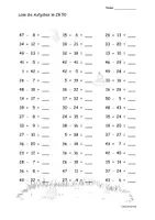 Vorschau - Arbeitsblätter - Addition und Subtraktion ZR 50 Ostern - Deckblatt