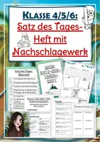 Vorschau - Arbeitsblätter - Satz des Tages / Satz der Woche - Heft mit Nachschlagewerk und Übersichtsseiten (Infoseiten zu den Themen zum Nachlesen) - Deckblatt