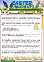 Vorschau - Arbeitsblätter - Easter Holidays Reading - Grade 8/9 - Deckblatt