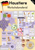 Vorschau - Spiele - Spielerisches Wortschatzmaterial: Haustiere (DaZ/DaF) - Deckblatt