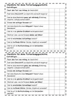 Vorschau - Arbeitsblätter - Fortsetzungsgeschichte – Merkblatt und Checkliste (Deutsch / Textproduktion) - Seite 2
