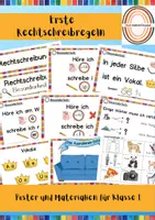 Vorschau - Arbeitsblätter - Erste Rechtschreibregeln Klasse 1 - Deckblatt