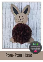 Vorschau - Mal- und Bastelvorlagen - Pompom Hase - Süße Bastelidee zu Ostern (stehender Osterhase) - Seite 2