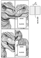 Vorschau - Lesezeichen Tyrannosaurus Buchzeichen Kunst T-rex basteln Dinosaurier - Seite 2