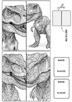 Vorschau - Lesezeichen Tyrannosaurus Buchzeichen Kunst T-rex basteln Dinosaurier - Seite 3