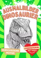 Vorschau - Tyrannosaurus Kunst Ausmalbilder T-rex ausmalen Dinosaurier - Deckblatt