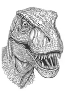 Vorschau - Tyrannosaurus Kunst Ausmalbilder T-rex ausmalen Dinosaurier - Seite 2