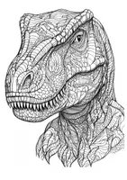 Vorschau - Tyrannosaurus Kunst Ausmalbilder T-rex ausmalen Dinosaurier - Seite 3