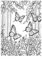 Vorschau - Kunst Schmetterlinge Ausmalbild Kunstidee Insekten Ausmalbilder ausmalen - Seite 3