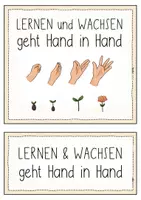 Vorschau - Poster - Reflexion Lernen - "Wachstum" und "Hände" Growth Mindset /Wachstumsdenken - Seite 2