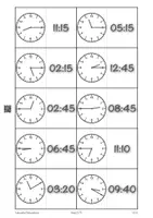 Vorschau - Arbeitsblätter - Mathematik: Uhr lesen - Uhrzeiten Domino - Seite 2