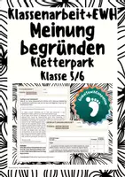 Vorschau - Arbeitsblätter - Klassenarbeit+EWH - Argumentation Klasse 5/6 - Kletterpark - Deckblatt