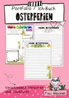 Vorschau - Arbeitsblätter - Schreibanlass: Osterferien 2025 Portfolio - Deckblatt