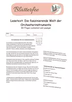 Vorschau - Arbeitsblätter - Materialpaket Instrumentengruppen - Fragen, Texte, Suchsel, Lösungen - Seite 1