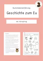 Vorschau - Arbeitsblätter - Geschichte zum Eu inkl. Hörauftrag - Deckblatt