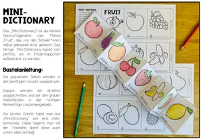 Vorschau - Arbeitsblätter - Fruit / Fruits / Obst – Wortschatz Englisch | Mini Dictionary / Mini Wörterbuch 3.–4. Klasse - Seite 1