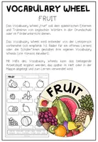 Vorschau - Arbeitsblätter - FRUIT - Vocabulary Wheel - Seite 1