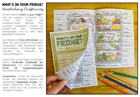Vorschau - Arbeitsblätter - What's in your fridge? - Vocabulary Craftivity - Seite 1