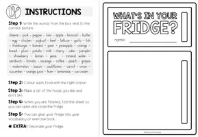 Vorschau - Arbeitsblätter - What's in your fridge? - Vocabulary Craftivity - Seite 2