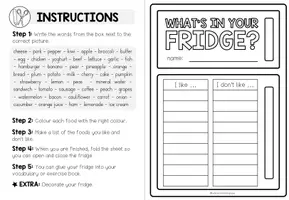 Vorschau - Arbeitsblätter - What's in your fridge? - Vocabulary Craftivity - Seite 3