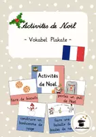 Vorschau - Poster - Weihnachtsaktivitäten auf Französisch – Vokabelplakate | Noël Wortschatz Klasse 3–4 - Deckblatt