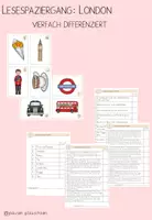 Vorschau - Arbeitsblätter - Materialpaket - Lesespaziergang Klasse 2 - Seite 1