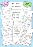Vorschau - Arbeitsblätter - Die schriftliche Multiplikation selbst erschließen! 💪🏼 - Deckblatt