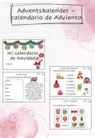 Vorschau - Arbeitsblätter - Adventskalender - calendario de Navidad - Deckblatt