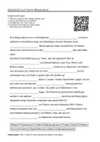 Vorschau - Arbeitsblätter - Arbeitsblätter zum Thema "Meerjungfrau" + Lösung & MP3 + - Deckblatt