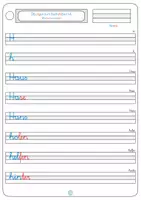 Vorschau - Arbeitsblätter - Schreibschrift Hh - Seite 1