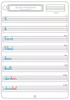 Vorschau - Arbeitsblätter - Schreibschrift Kk - Seite 1
