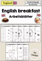 Vorschau - Arbeitsblätter - English breakfast (Frühstück in England) Arbeitsblätter - Englisch - Deckblatt