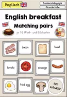 Vorschau - Spiele - English breakfast (Frühstück in England) Merkspiel Matching Pairs - Englisch - Deckblatt