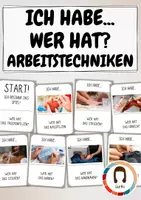 Vorschau - Spiele - Textiles Gestalten - Ich habe wer hat - Arbeitstechniken - Deckblatt