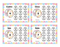 Vista previa - Tarjetas / Manipulativos - Encuentra los huevos de pascua - página 3