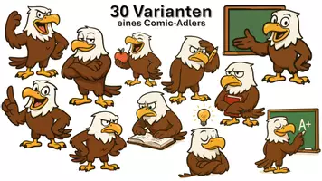Vorschau - selbst erstellte Cliparts/Grafiken - Adler (30 Varianten) - Deckblatt