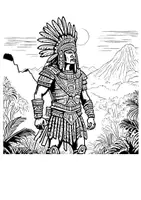 Vorschau - Mal- und Bastelvorlagen - Azteken Kunst Ausmalbilder ausmalen Zwischendurch - Seite 2