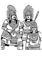 Vorschau - Mal- und Bastelvorlagen - Azteken Kunst Ausmalbilder ausmalen Zwischendurch - Seite 3
