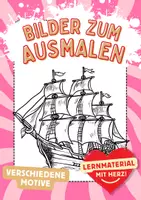 Vorschau - Arbeitsblätter - Piratenschiff Kunst Ausmalbilder ausmalen Zwischendurch - Deckblatt
