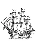 Vorschau - Arbeitsblätter - Piratenschiff Kunst Ausmalbilder ausmalen Zwischendurch - Seite 2