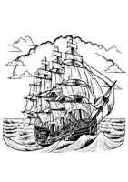 Vorschau - Arbeitsblätter - Piratenschiff Kunst Ausmalbilder ausmalen Zwischendurch - Seite 3