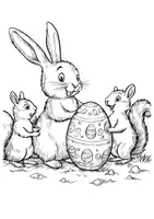 Vorschau - Mal- und Bastelvorlagen - Kunst Ostereier Ausmalbild Kunstidee Osterhase Ausmalbilder Ostern - Seite 2