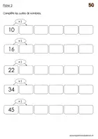 Aperçu - Fiches - Dossiers suites de nombres jusqu'à 200 - Page 2