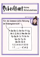 Vorschau - selbst erstellte Schriftarten - Schriftart „kleine Mittelschulliebe“ - Deckblatt