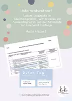 Vorschau - Stundenentwürfe - Unterrichtsentwurf Säulendiagramm zeichnen Mathe Klasse 2 - Deckblatt