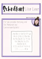 Vorschau - selbst erstellte Schriftarten - Schriftart „LisaLeer“ - Deckblatt